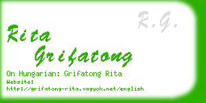 rita grifatong business card